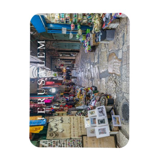 エルサレム旧市街ビュー冷蔵庫用マグネット マグネット (縦)