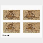 エルサレム祈の平和のために,詩篇122:6 長方形シール (シート)