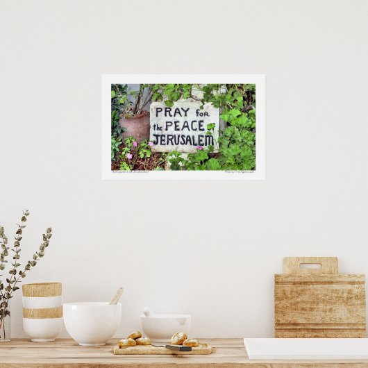 「エルサレム祈の平和のための」ポスター ポスター (キッチン)