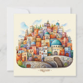 エルサレム街並みイラストレーション シーズンカード (正面)