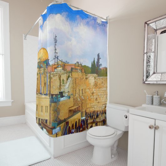 エルサレム西壁(悲しみの壁) シャワーカーテン (インサイチュ)