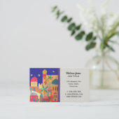 エルサレム都市カラフルな中東の芸術 名刺 (スタンド正面)