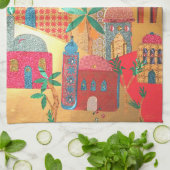 エルサレム都市カラフルの芸術 キッチンタオル (折り畳み)