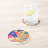 エルサレム都市カラフルの芸術 コースター (側面)