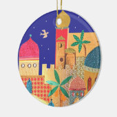 エルサレム都市カラフルの芸術 セラミックオーナメント (左)