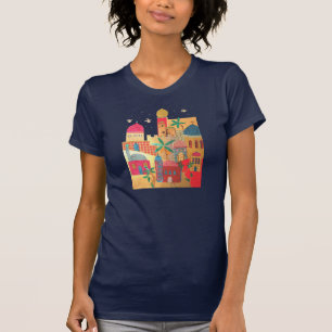 エルサレム都市カラフルの芸術 Tシャツ