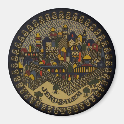 エルサレム陶磁器 マグネット (正面)