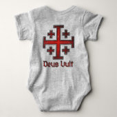 エルサレム騎士テンプラール十字十字軍十字架 ベビーボディスーツ (裏面)