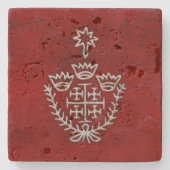 エルサレム騎士テンプラール十字軍デウスヴォルト ストーンコースター (正面)