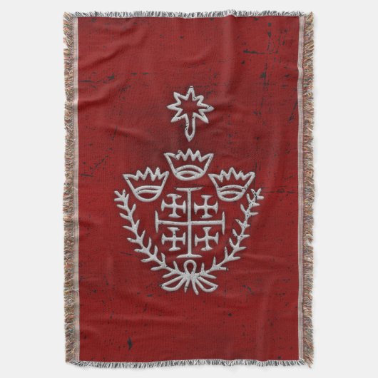 エルサレム騎士テンプラール十字軍デウスヴォルト スローブランケット (正面縦)