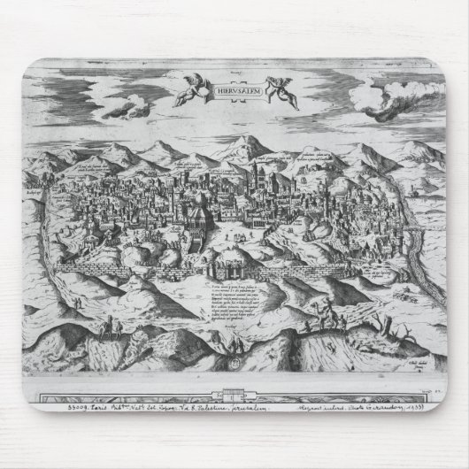 エルサレム1570年の眺めか。 マウスパッド (正面)
