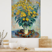 エルサレム・アーティチョーク花クロード・モネのポスター ポスター (キッチン)