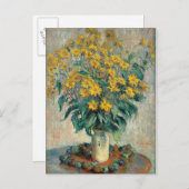 エルサレム・アーティチョーク花1880(キャンバス上の油) ポストカード (正面/裏面)