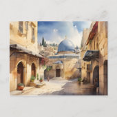 エルサレム・イスラエル水彩画 ポストカード (正面)