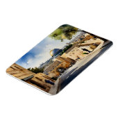 エルサレム・イスラエル水彩画 マグネット (左側)