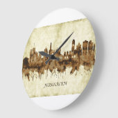 エルサレム・イスラエル都市景観 ラージ壁時計 (傾斜)