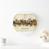 エルサレム・イスラエル都市景観 ラージ壁時計 (ホーム)