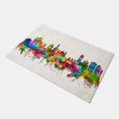 エルサレム・イスラエル・スカイライン ドアマット (アングル)