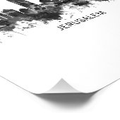 エルサレム・イスラエル・スカイラインBW フォトプリント            (角)