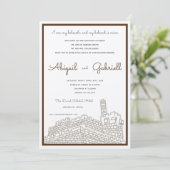 エルサレム・ウォールズ – 結婚式招待状 招待状 (スタンド正面)