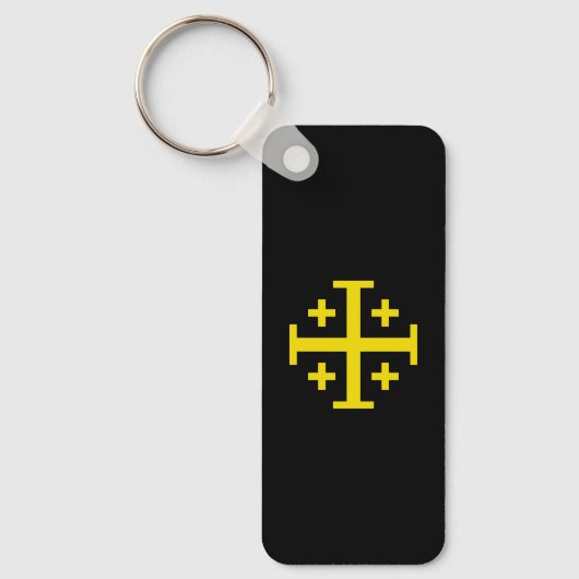 エルサレム・クロス( Jerusalem Cross ) キリストの五重クロス キーホルダー (正面)