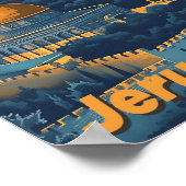 エルサレム・ザ・ホーリー・シティ・ヴィンテージ・アートイラストレーション ポスター (角)