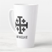 エルサレム テンプル騎士 十字軍 デウス・ヴルト カフェラテマグ (左アングル)