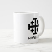 エルサレム テンプル騎士 十字軍 デウス・ヴルト ジャンボコーヒーマグカップ (正面右)