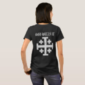 エルサレム テンプル騎士 十字軍 デウス・ヴルト Tシャツ (裏面フル)