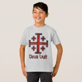 エルサレム テンプル騎士 十字軍 十字架 キリスト教 Tシャツ (正面フル)