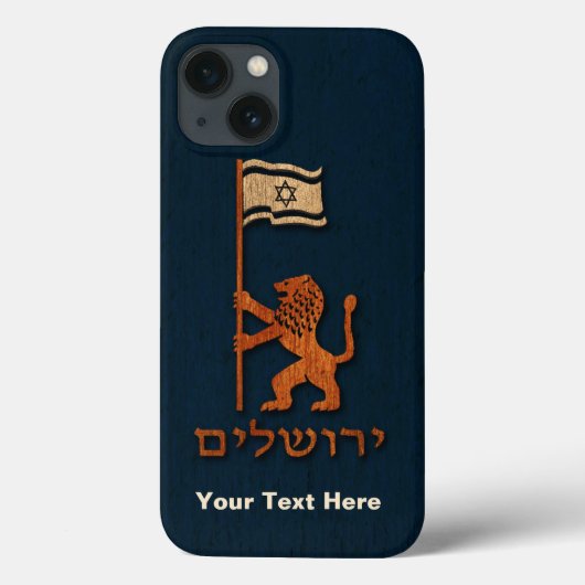 エルサレム・デイ・ライオン(旗付) Case-Mate iPhoneケース (裏面)