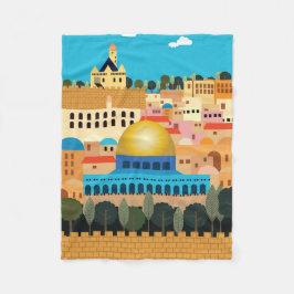 エルサレム フリースブランケット