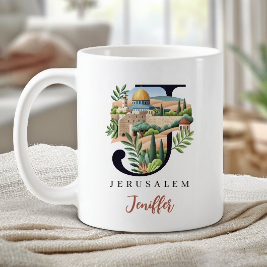 エルサレム モノグラム J 名入れギフト コーヒーマグカップ
