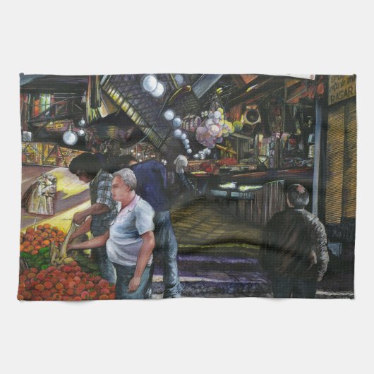 エルサレム，商工人 キッチンタオル (横)