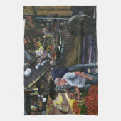 エルサレム，商工人 キッチンタオル (縦)