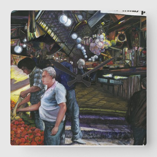 エルサレム，商工人 スクエア壁時計 (正面)