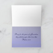 エルサレム-挨拶状の平和のために祈って下さい カード (内部)