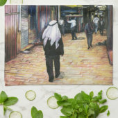 エルサレム、旧市街地を歩いてホームへ キッチンタオル (折り畳み)