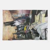 エルサレム、旧市街地を歩いてホームへ キッチンタオル (横)