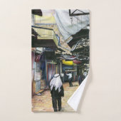 エルサレム、旧市街地を歩いてホームへ バスタオルセット (ハンドタオル)