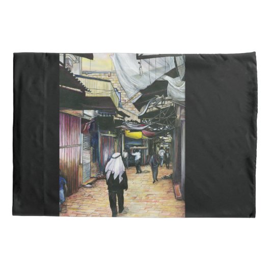 エルサレム、旧市街地を歩いてホームへ 枕カバー (裏面)