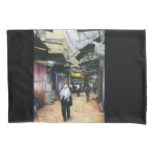 エルサレム、旧市街地を歩いてホームへ 枕カバー (正面)