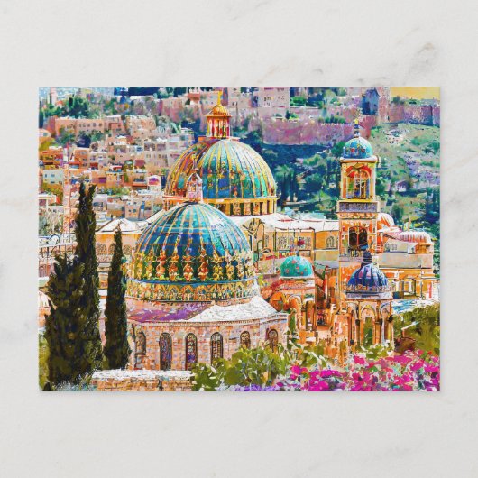 エルサレム、聖都 ポストカード (正面)