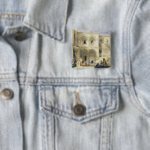 エルサレム(色のlitho)の神聖な墓室、 缶バッジ (インサイチュ)