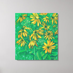 エルサレムArtichokesひまわり絵画フローラ キャンバスプリント