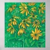 エルサレムArtichokesひまわり絵画フローラ ポスター (正面)