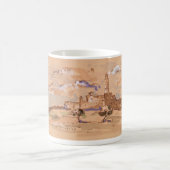 エルサレムDavid Old City Waterカラー絵画ズART コーヒーマグカップ (中央)