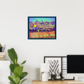 エルサレムPsalm 122 祈 for Peace Canvas Print ポスター (ホームオフィス)
