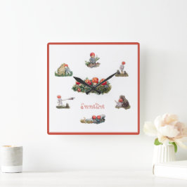 エルサ・ベスコウの森の子ども スクエア壁時計