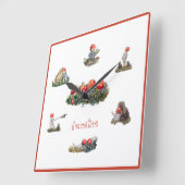 エルサ・ベスコウの森の子ども スクエア壁時計 (傾斜)